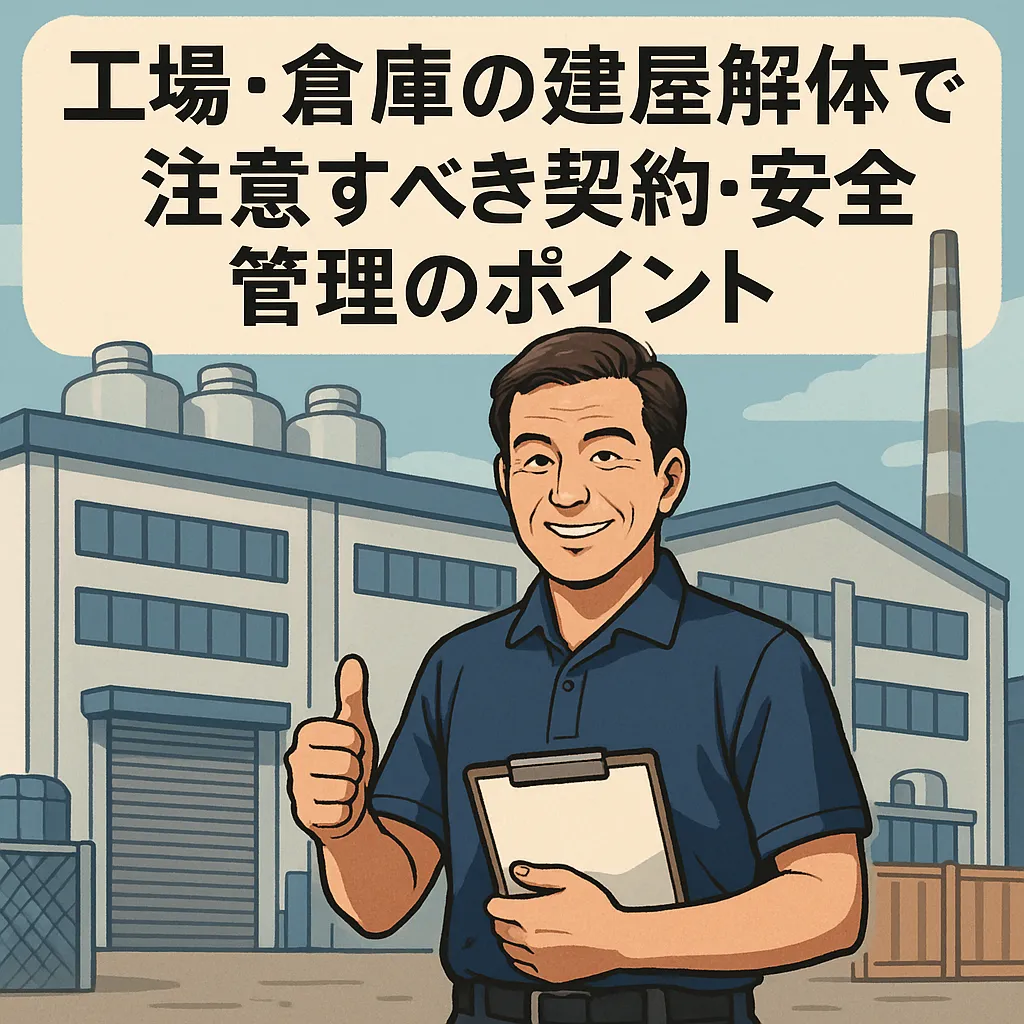 工場・倉庫の建屋解体で注意すべき契約・安全管理のポイント
