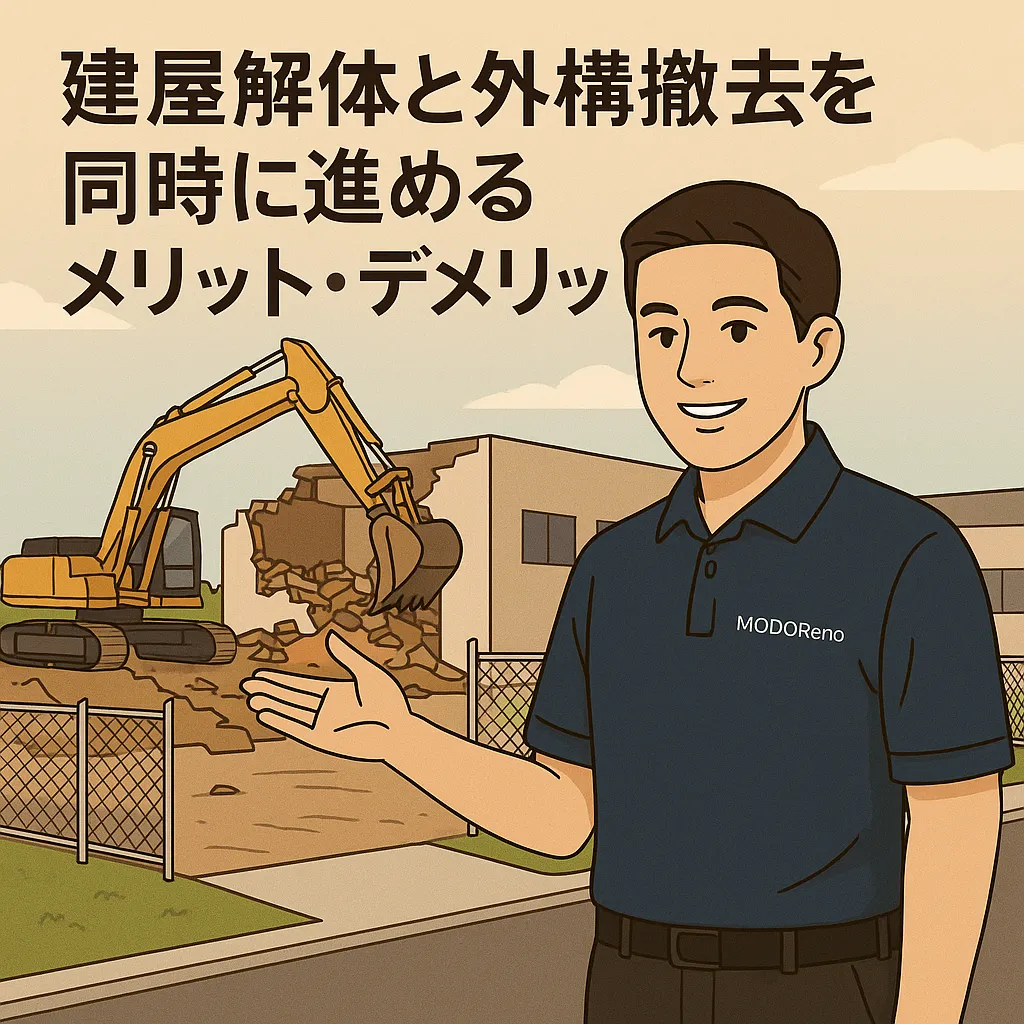 建屋解体と外構撤去を同時に進めるメリット・デメリット