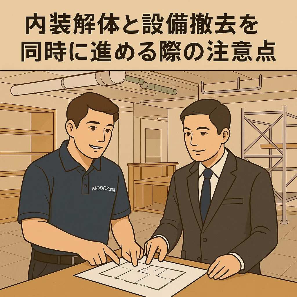 内装解体と設備撤去を同時に進める際の注意点